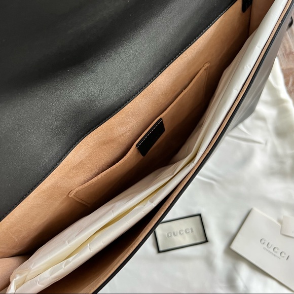 Gucci Black Sylvie Clutch Envelope Bag - Picture 11 of 15